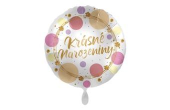 Balón foliový - Krásné narozeniny - kulatý - 43cm