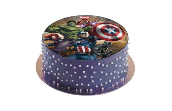 Jedlý obrázek na dort Avengers 16 cm