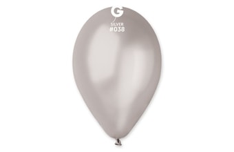 Balonky metalické 100 ks stříbrné - průměr 26 cm