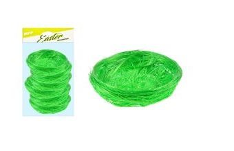 hnízdo sisal 5cm 6ks - zelené 2221457