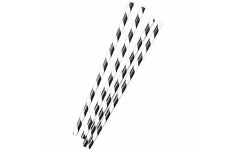 Slámky na pití fotbal 12 ks papírové