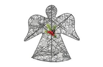 anděl 30cm černo-stříbrný kov + bavlna 8882350