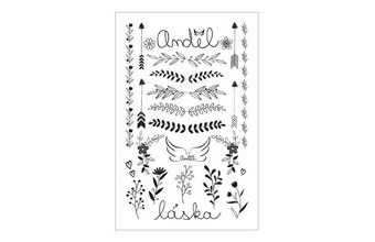 Tetovací obtisky 16014 8,5 x 13 cm, láska/anděl