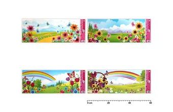 Okenní fólie 844 krajinka s duhou 60x22,5cm