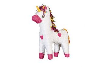 Amscan Piňata jednorožec bílá s růžovými srdíčky