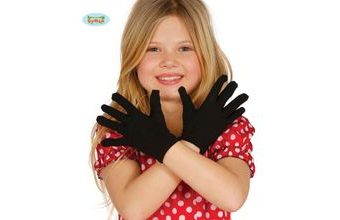 Rukavice dětské - černé 17 cm