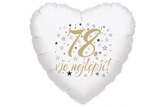 78. narozeniny balónek srdce