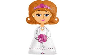 Nevěsta fóliový balónek chodící 122 cm x 71 cm