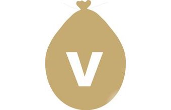 Balónek písmeno V zlaté