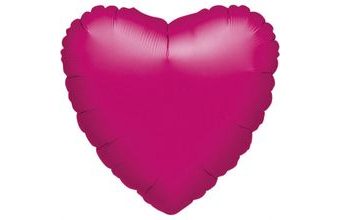 Balonek srdce foliový Fuchsia Metallic