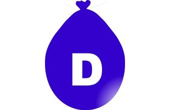 Balónek písmeno D modré