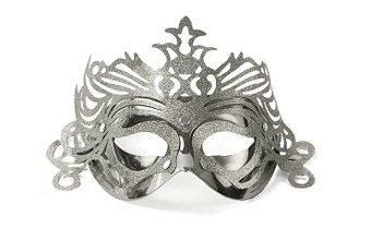 Škraboška stříbrná s ornamentem