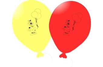 Balónky omalovánky méďa 5ks mix + fix