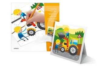 omalovánky se stojánkem Stavba 7 listů 18x18cm 5300923