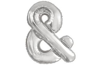 Symbol & stříbrné foliové balónky 86 cm Amscan