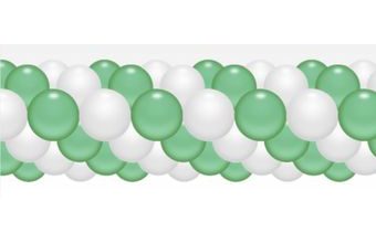 Balónková girlanda mint zeleno-bílé 3 m