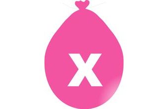 Balónek písmeno X růžové