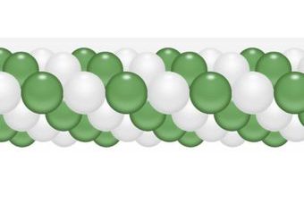 Balónková girlanda zeleno-bílá 3 m
