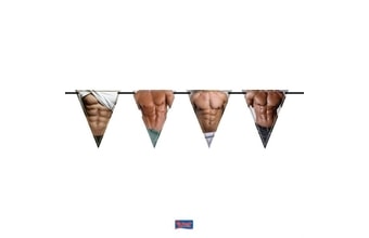 Girlanda vlajky "mužské tělo" 6 m - Rozlučka se svobodou