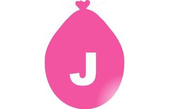 Balónek písmeno J růžové