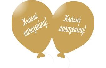 Balónek zlatý Krásné narozeniny!