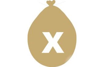 Balónek písmeno X zlaté