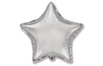 Balón foliový 45 cm Hvězda stříbrná