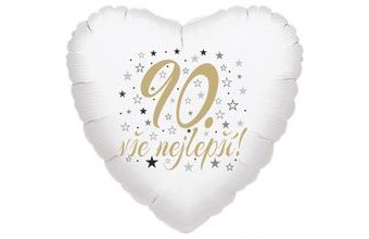 90. narozeniny balónek srdce