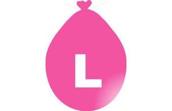 Balónek písmeno L růžové