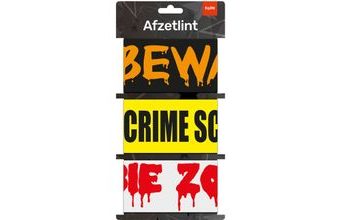 Ohraničovací pásky Crime scene/ Beware/ Zombie zone - Místo činu/ Pozor/ Zombie zóna - 3ks x 5m