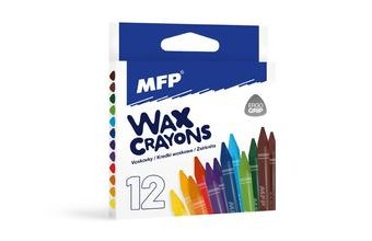 voskovky 12 ks barev - trojhranné 6300340