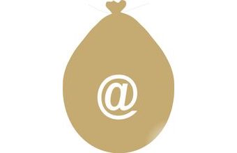 Balónek znak @ zlatý