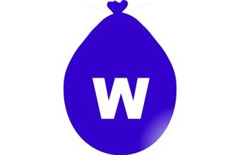 Balónek písmeno W modré