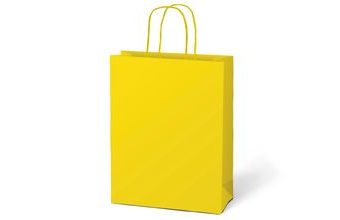 taška dárková T5 kraft 260x320x100 žlutá 5251227