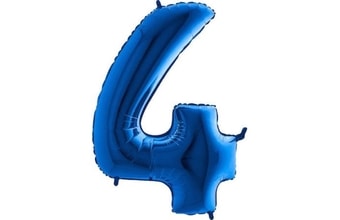 Balón foliový číslice MODRÁ - BLUE 115 cm - 4