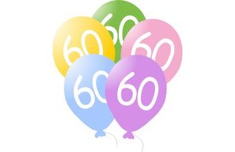 Balonky narozeniny 5ks s číslem 60