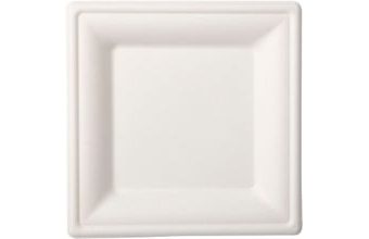 Talíře bílé bio 10 ks 16 cm x 16 cm
