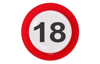 Talíře dopravní značka 18, 23 cm 8 ks/bal.