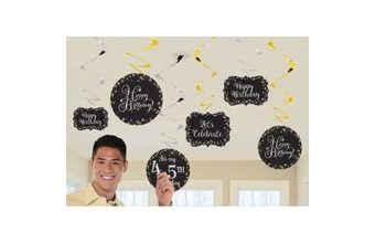 Závěsné dekorace narozeniny 12 ks