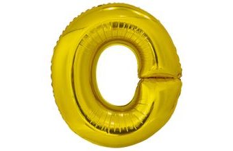 Písmeno O zlatý foliový balónek 86 cm Amscan