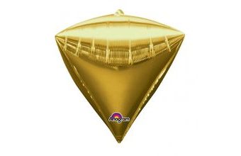 Diamant zlatý balónek foliový 38 x 43 cm