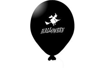 Čarodějnice na koštěti balónek černý
