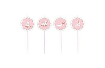 Princess svíčky 4 ks 7 cm