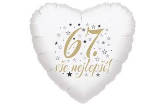 67. narozeniny balónek srdce