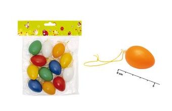 vajíčka plast jednobar.4cm 12ks mix S32081 2221006