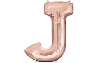 Písmeno J růžovo-zlaté foliový balónek 83 cm