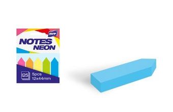 bloček samolepící 5ks 12x44mm 125 listů mix 5 barev neon 7500893