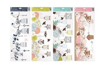 Okenní fólie 6878 60 x 22,5 cm, ptáčci