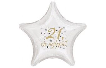 21. narozeniny balónek hvězda