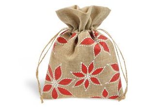 sáček textil vánoční růže 13x17cm 5800740